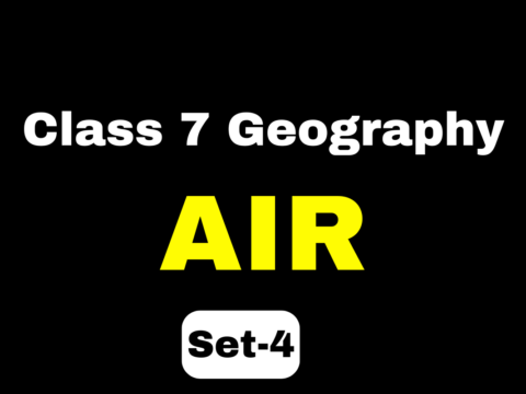 Class 7 Geography Chapter 4 Air MCQs Set-4