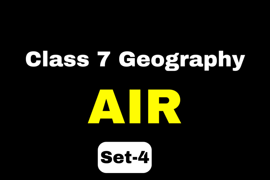 Class 7 Geography Chapter 4 Air MCQs Set-4