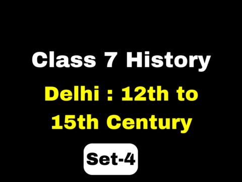 Class 7 History Chapter 3 Delhi : 12th to 15th Century MCQs