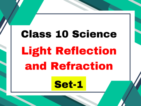 Class 10 Science Chapter 9 Light Reflection and Refraction MCQs Set-1