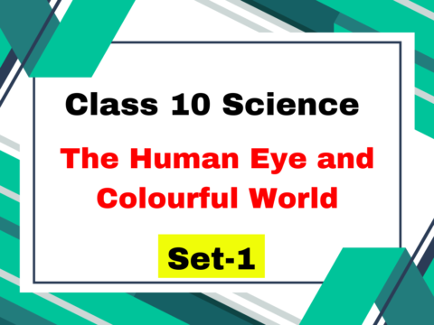 Class 10 Science Chapter 10 The Human Eye and Colourful World MCQs Set-1