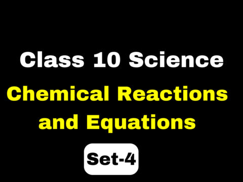 Class 10 Science Chapter 1 Chemical Reactions and Equations MCQs Set-4