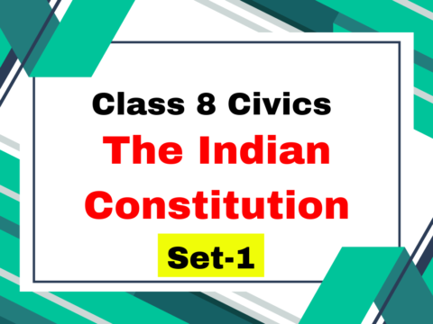 Class 8 SST Civics Chapter 1 The Indian Constitution MCQs Set-1