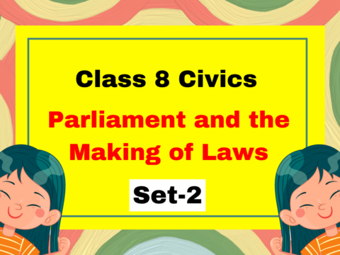 Class 8 SST Civics Chapter 3 Parliament and the Making of Laws MCQs