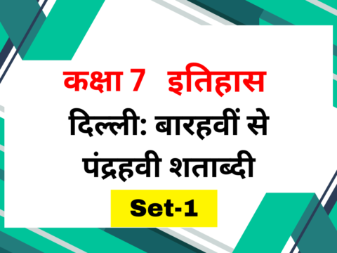 कक्षा 7 इतिहास पाठ 3: दिल्ली: बारहवीं से पंद्रहवी शताब्दी MCQs