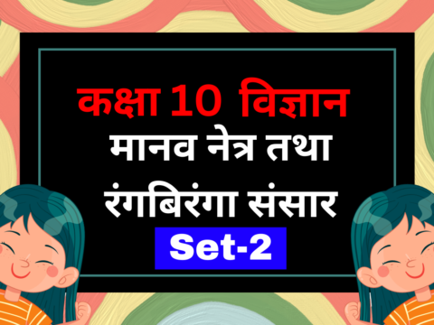 कक्षा 10 विज्ञान पाठ 10 मानव नेत्र तथा रंगबिरंगा संसार MCQs