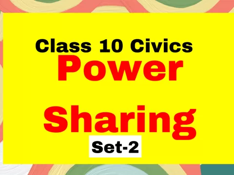 Class 10 SST Civics Chapter 1 Power Sharing MCQs