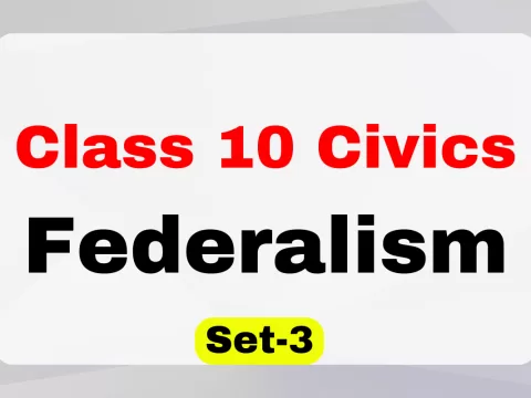 Class 10 SST Civics Chapter 2 Federalism MCQ