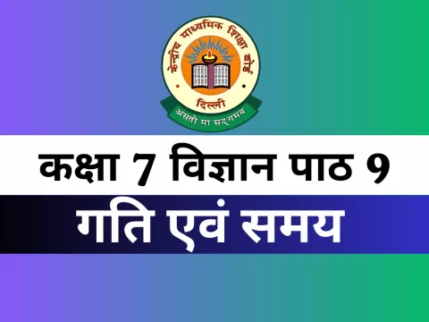 कक्षा 7 विज्ञान पाठ 9 गति एवं समय MCQs Online Test