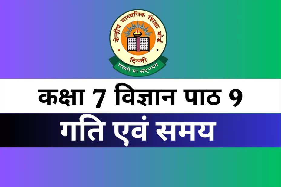 कक्षा 7 विज्ञान पाठ 9 गति एवं समय MCQs Online Test