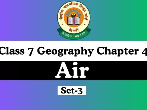 Class 7 Geography Chapter 4 Air MCQ Online Test