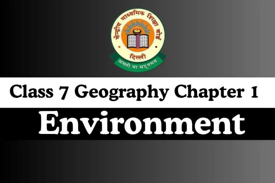 Class 7 SST Geography Chapter 1 Environment MCQs Online Test