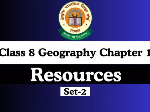 MCQ Online Test For Class 8 SST Geography Chapter 1 Resources