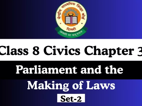 MCQs Test For Class 8 Civics Chapter 3 Parliament and the Making of Laws