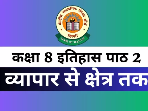 कक्षा 8 SST इतिहास पाठ 2 व्यापार से क्षेत्र तक MCQs Online Test