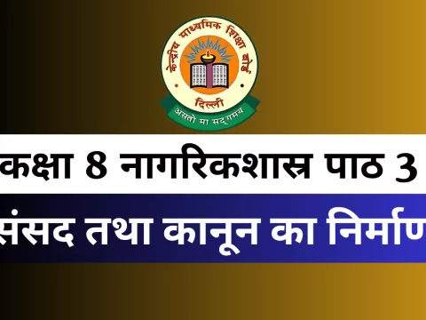 कक्षा 8 नागरिकशास्र पाठ 3 संसद तथा कानून का निर्माण MCQ Online Test
