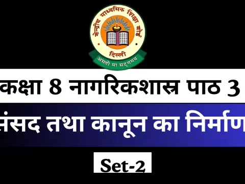 MCQ Test For कक्षा 8 नागरिकशास्र पाठ 3 संसद तथा कानून का निर्माण
