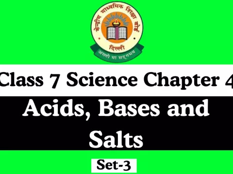 Class 7 Science Chapter 4 Acids, Bases and Salts Extra MCQ With Solution