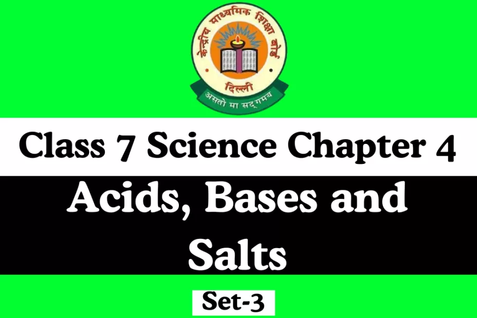Class 7 Science Chapter 4 Acids, Bases and Salts Extra MCQ With Solution
