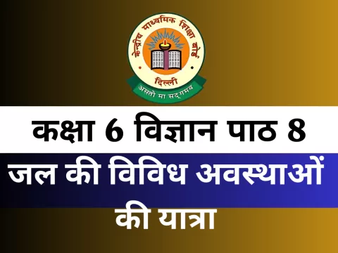 कक्षा 6 Science पाठ 8 जल की विविध अवस्थाओं की यात्रा MCQ