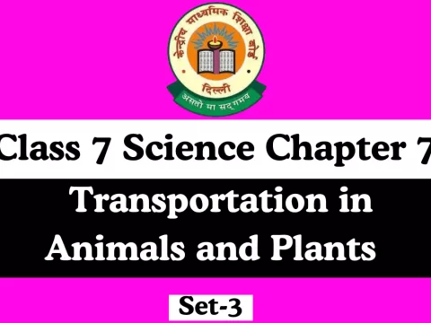 Class 7 Science Chapter 7 Transportation in Animals and Plants