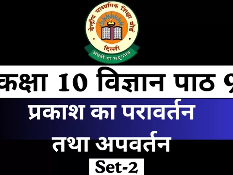 MCQs Online Test कक्षा 10 विज्ञान पाठ 9 प्रकाश का परावर्तन तथा अपवर्तन