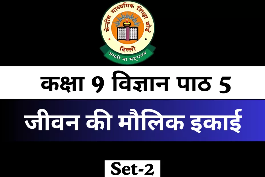 MCQs Online Test For कक्षा 9 विज्ञान पाठ 5 जीवन की मौलिक इकाई