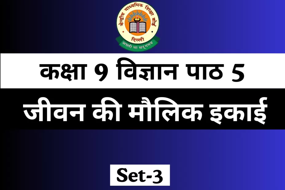 MCQs Online Test For कक्षा 9 विज्ञान पाठ 5