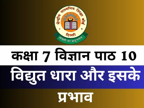 कक्षा 7 विज्ञान पाठ 10 विद्युत धारा और इसके प्रभाव MCQs