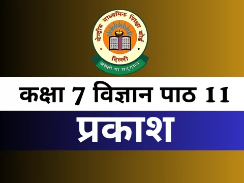 कक्षा 7 विज्ञान पाठ 11 प्रकाश MCQ With Answer