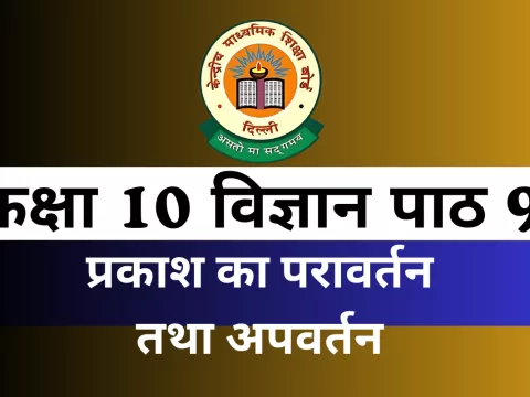 कक्षा 10 विज्ञान पाठ 9 प्रकाश का परावर्तन तथा अपवर्तन MCQs Online Test