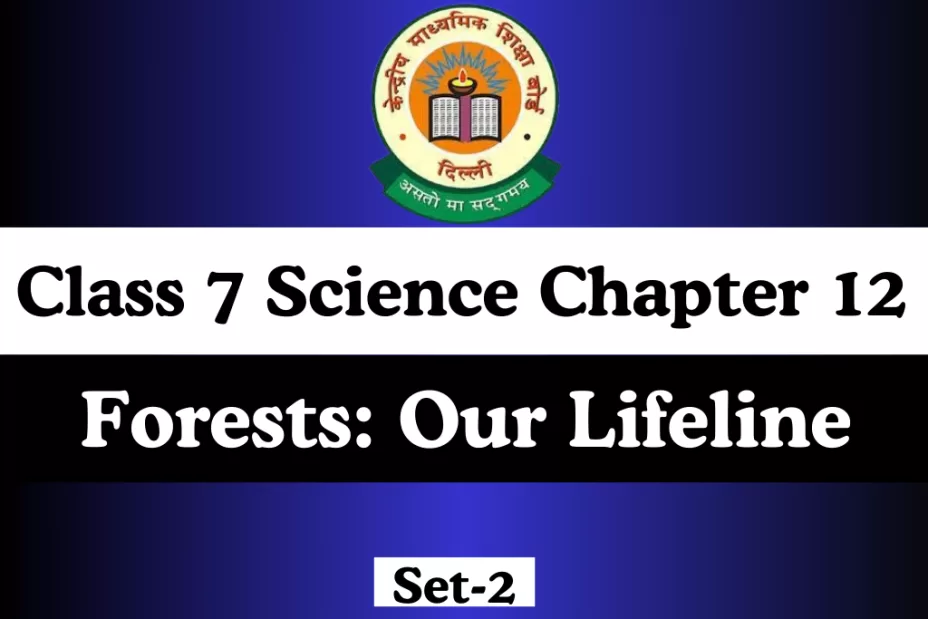 Class 7 Chapter 12 MCQs Online Test Forests: Our Lifeline