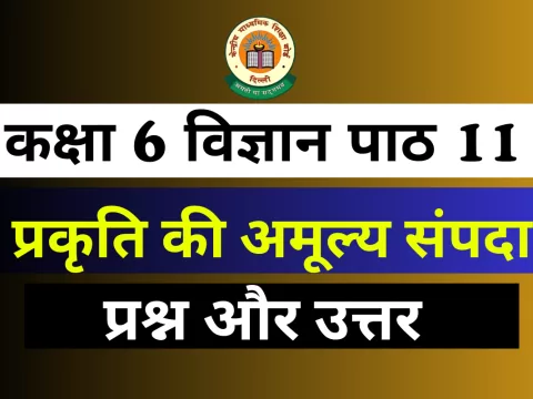 प्रश्न और उत्तर कक्षा 6 अध्याय 11 – प्रकृति की अमूल्य संपदा