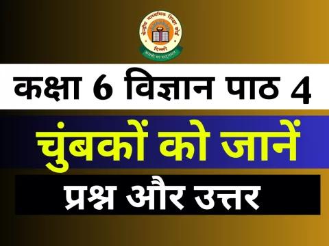प्रश्न और उत्तर कक्षा 6 पाठ 4 चुंबकों को जानें
